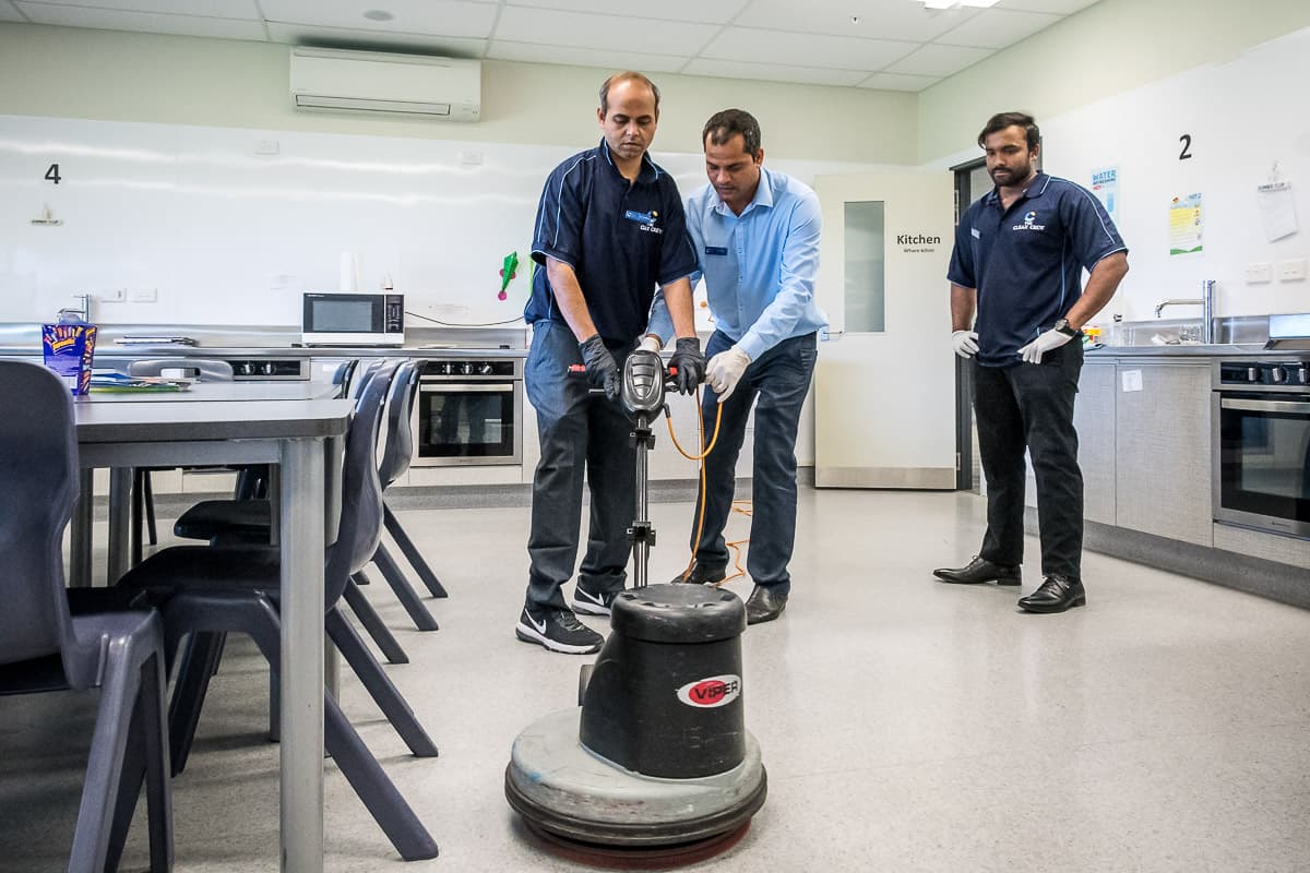 The Clean Crew providing commercial floor care services in Hawke's Bay